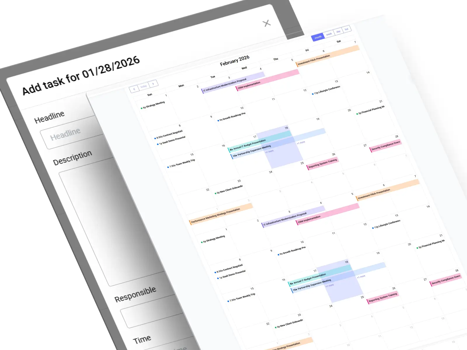 Calendar and Scheduling System